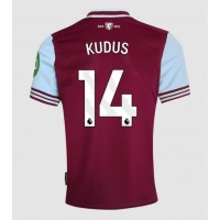 Dres West Ham United Mohammed Kudus #14 Domáci 2024-25 Krátky Rukáv